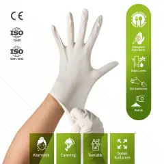 Dolphin Pudralı Lateks Muayene Eldiveni 100 Adet