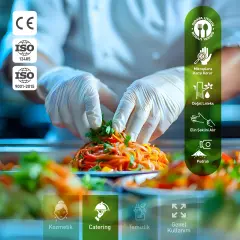 Dolphin Pudralı Lateks Muayene Eldiveni 100 Adet