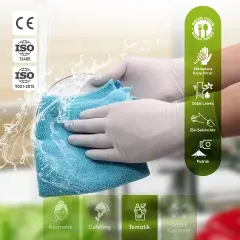 Dolphin Pudralı Lateks Muayene Eldiveni 100 Adet