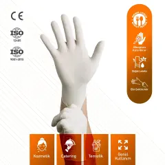 Dolphin Pudrasız Lateks Muayene Eldiveni x 10 Paket