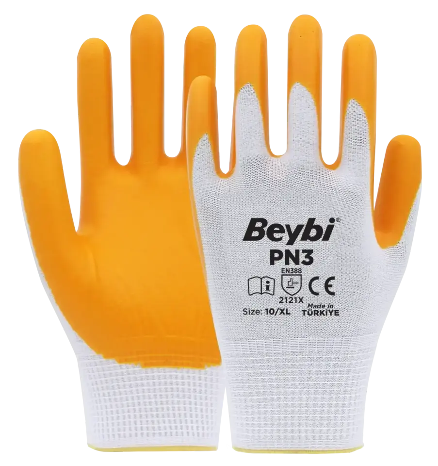 Beybi Pn3 Polyester Örme Nitril Iş Eldiveni - 288 Adet