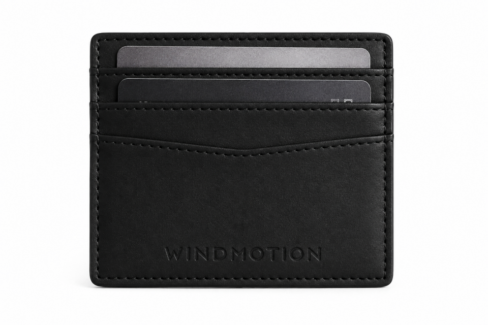 WindMotion CT25805 Premium PU Deri Erkek Kartlık Siyah